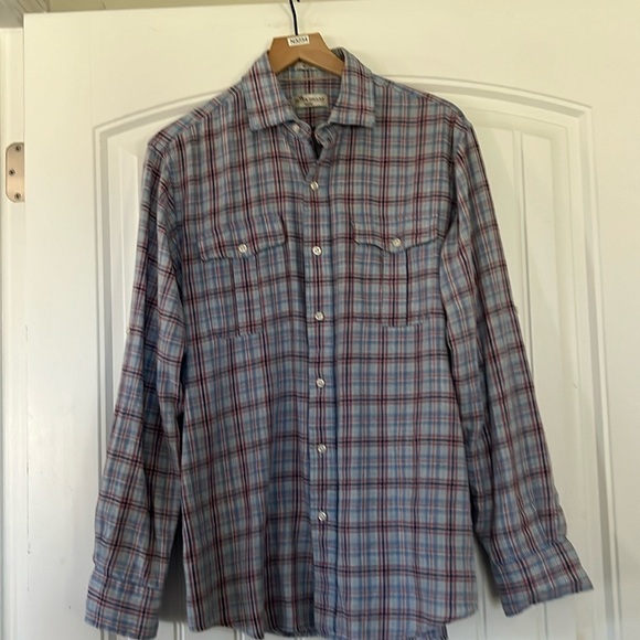 Peter Millar seaside Flannel Shirt Size M - Picture 1 of 4